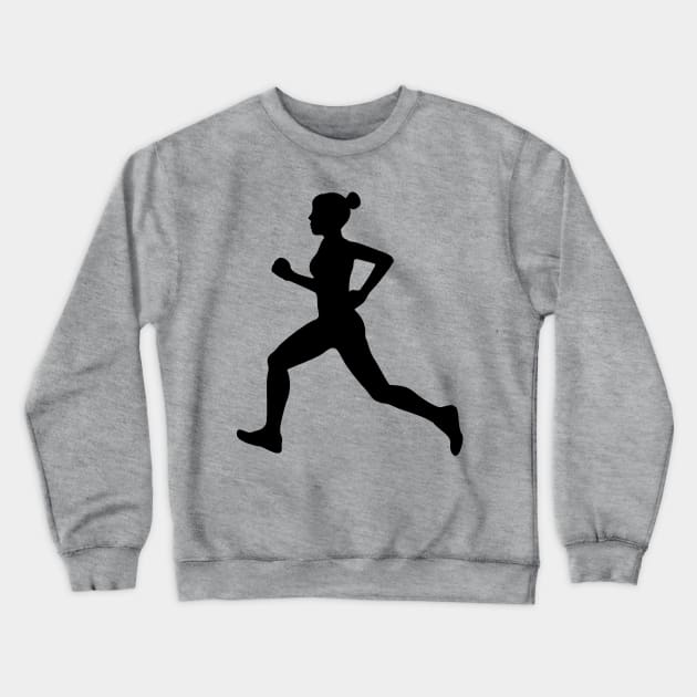 Running Girl B&W Crewneck Sweatshirt by XOOXOO